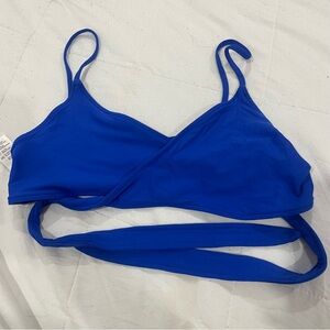 L*Space Blue Wrap Bikini Top